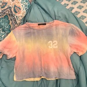 Rare Brandy Melville Tie Dye New York Crop Top